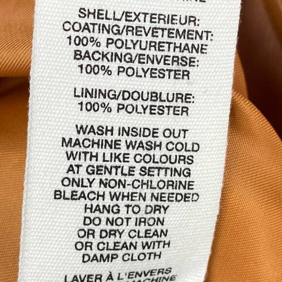 NWT * AVEC LES FILLES Vegan Leather Moto Biker Jacket in Camel - Size M - $174. - Picture 8 of 14